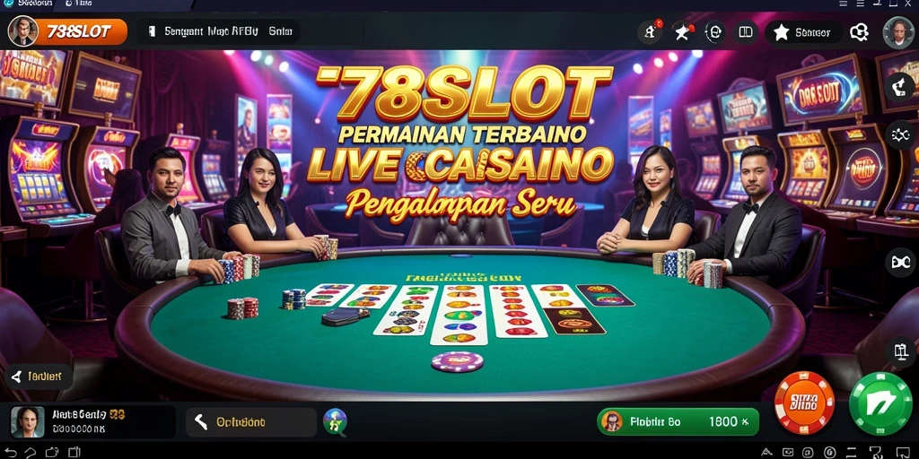 Screenshot utama 738SLOT menampilkan dealer dan pemain dalam sesi Live Casino.