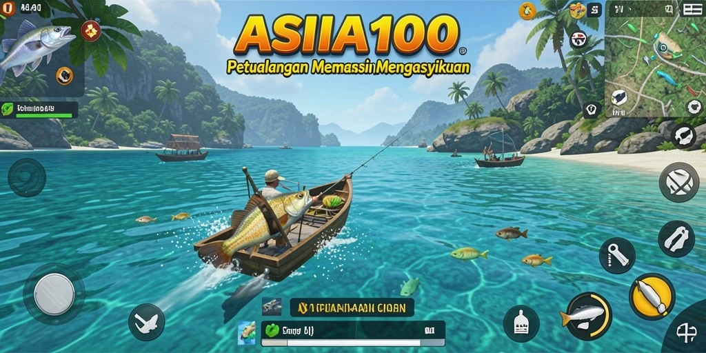 Tangkapan ikan yang menakjubkan dalam gameplay ASIA100.