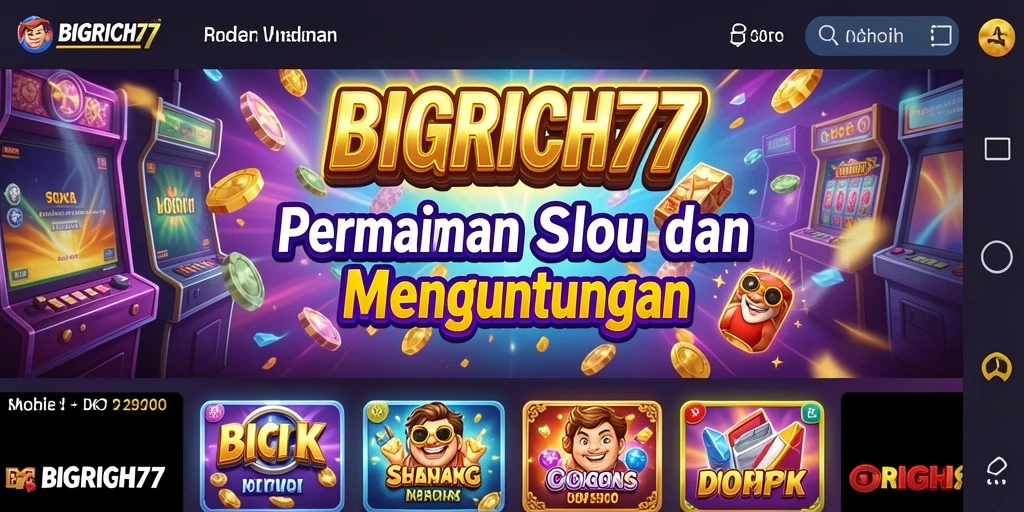 Tampilan mendebarkan dari gameplay Slot di BIGRICH77.