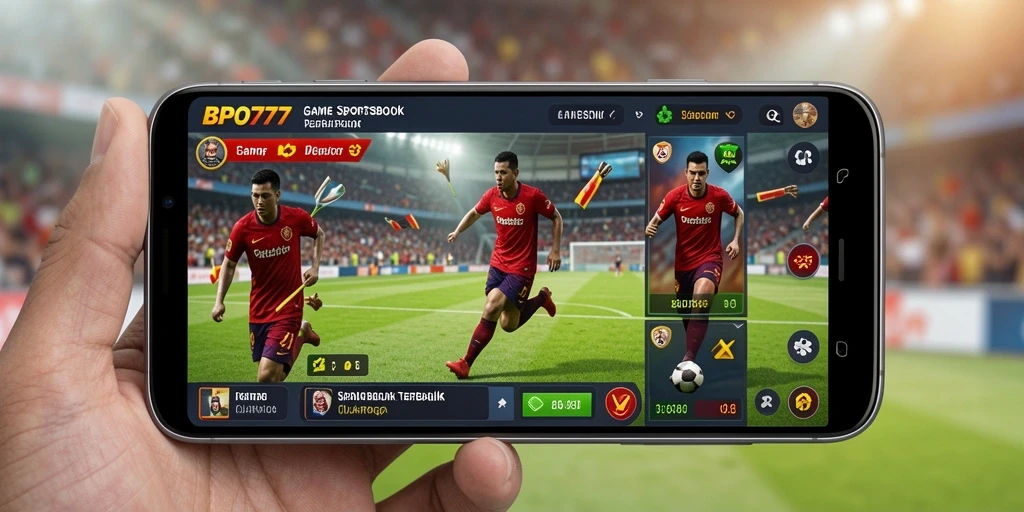 Tampilan gameplay menarik dari aplikasi BPO777 untuk taruhan olahraga.