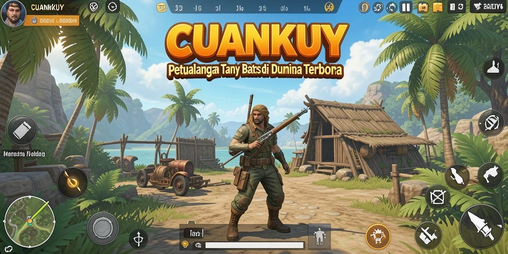 Tangkapan layar CUANKUY menampilkan aksi petualangan di dunia terbuka.