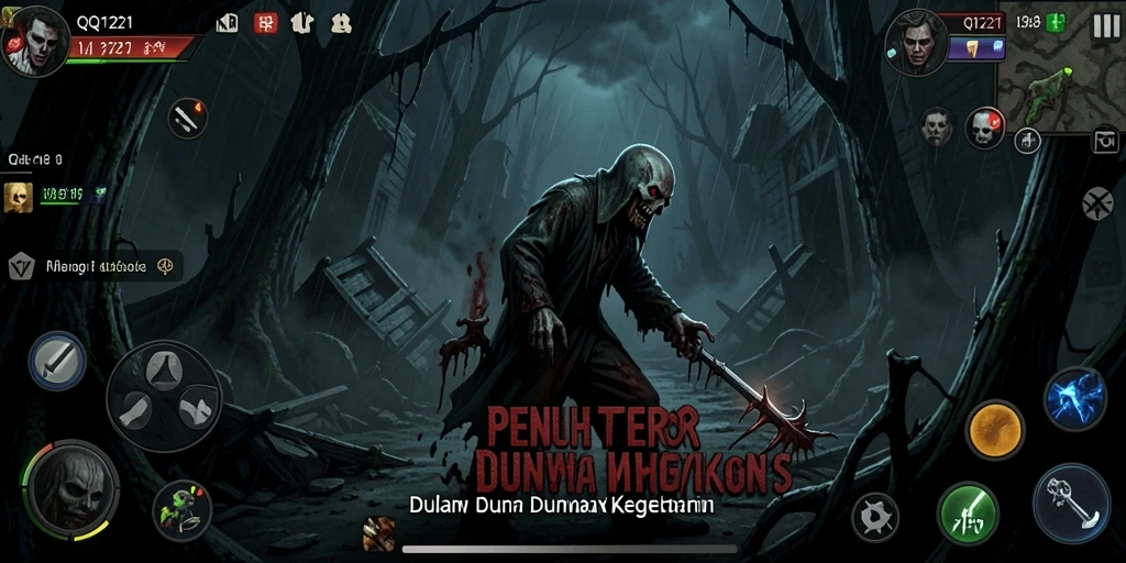 Tangkapan layar <strong>QQ1221</strong> menampilkan suasana mencekam dan karakter yang penuh misteri.