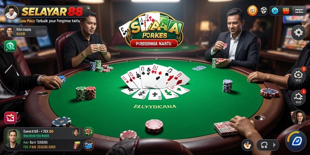 Tampilan gameplay poker yang menarik dan seru di SELAYAR88.