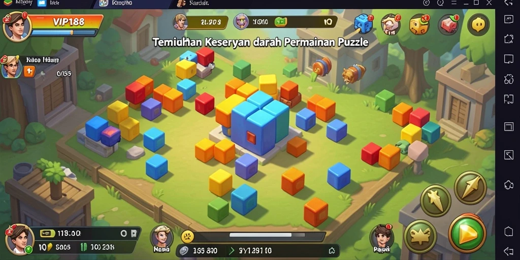Tampilan gameplay <strong>VIP188</strong> yang menantang dan penuh warna.
